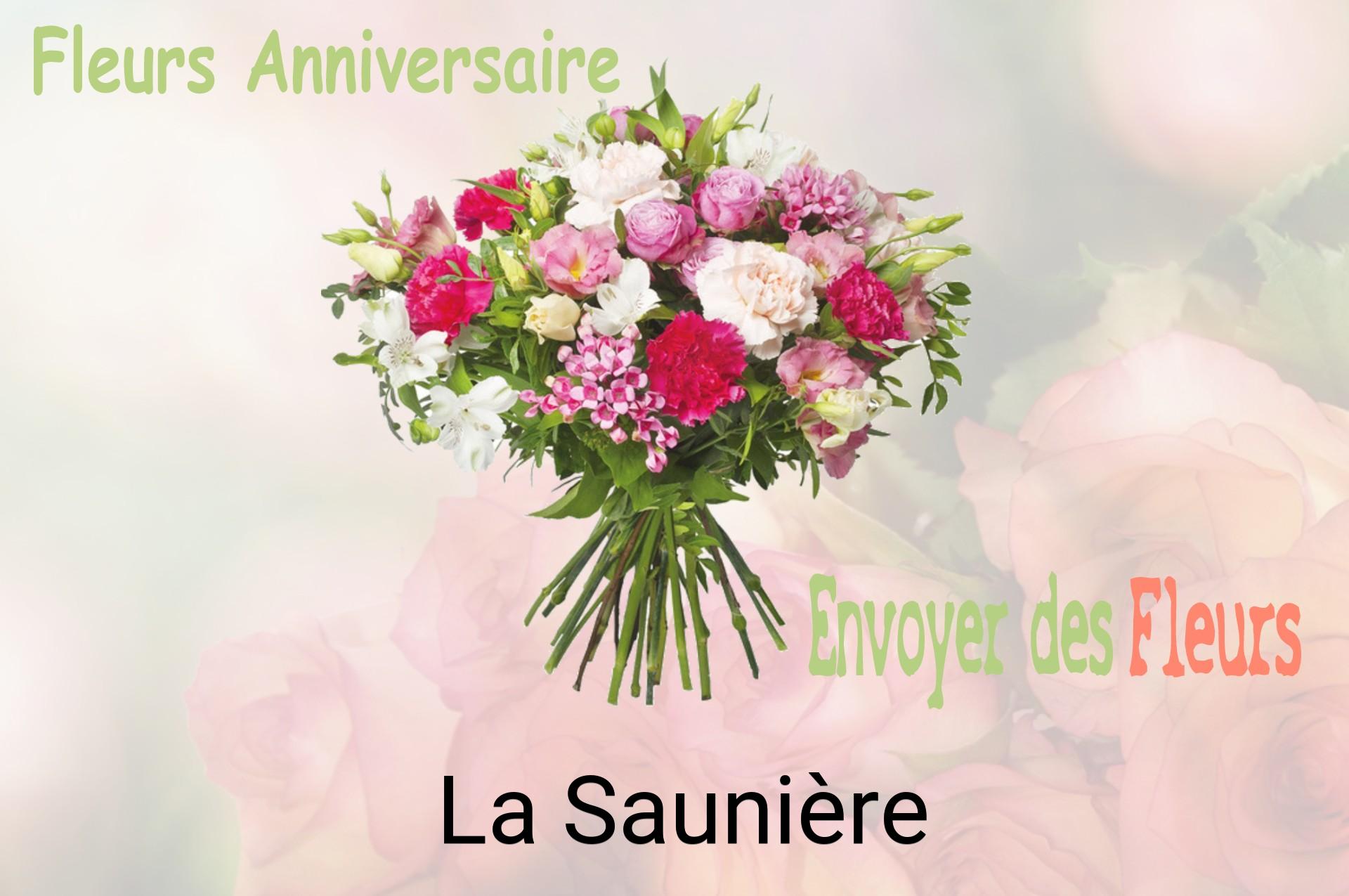 Bouquet de fleurs d’anniversaire livré à La Saunière